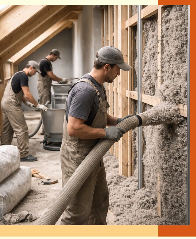 Утепление таунхауса эковатой в Усинске от 2252 руб./м² — монтаж и задувка | ТепломастерСнс