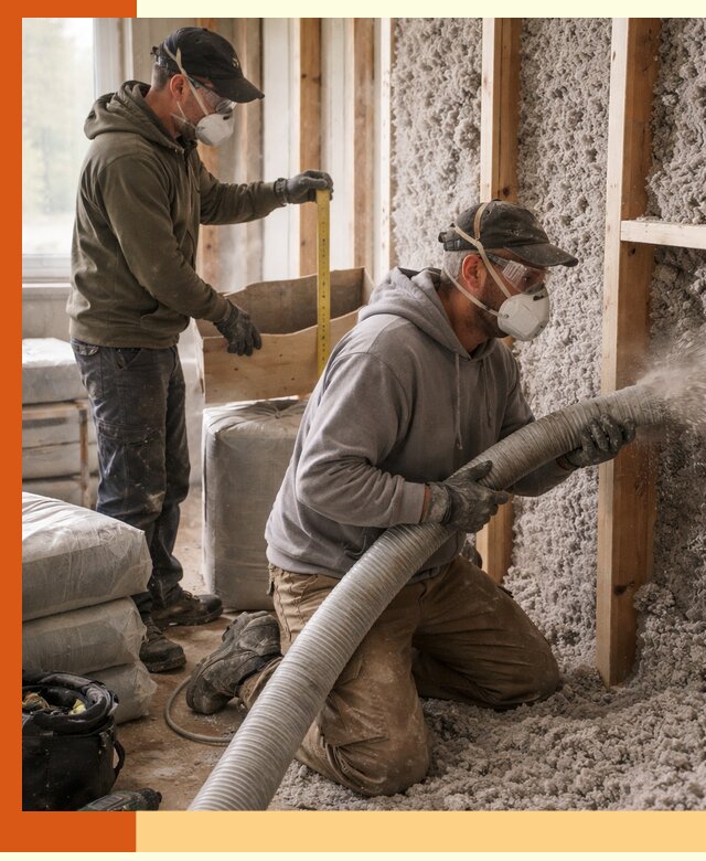 Утепление таунхауса эковатой в Усинске для максимально теплых стен