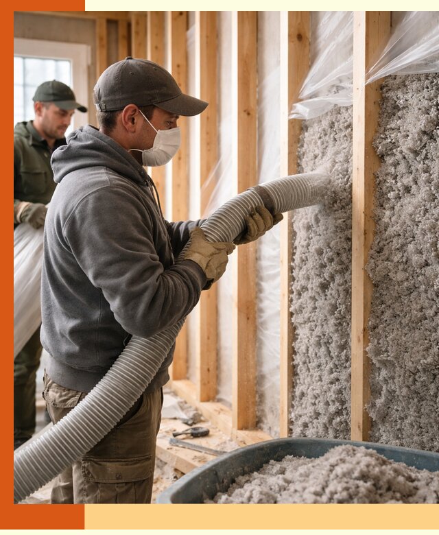 Утепление каркасного дома эковатой в Усинске — качественно и надолго