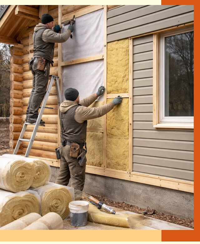 Утепление деревянного дома в Усинске от 6348 руб./м2 — заказать работы | ТепломастерСнс