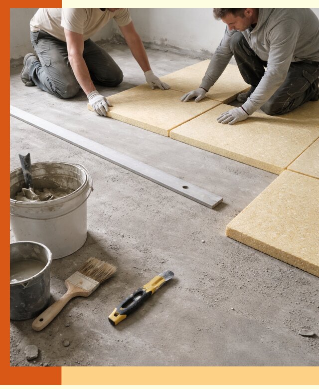 Утепление бетонного пола в Усинске профессионально и недорого