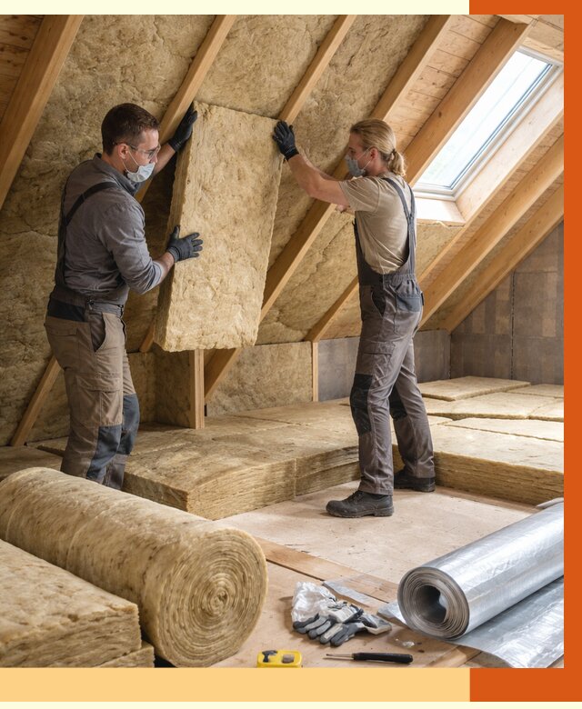 Утепление мансарды минватой в Усинске от 4300 руб./м2 — монтаж и пароизоляция | ТепломастерСнс