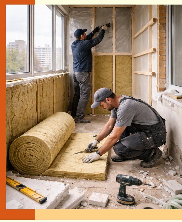 Утепление балкона под ключ в Усинске качественно и быстро