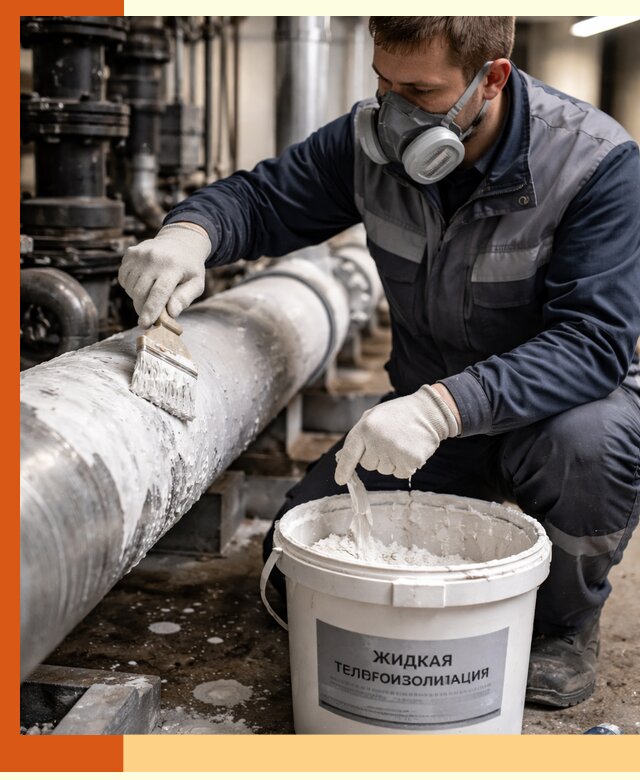 Утепление оборудования жидкой теплоизоляцией в Усинске