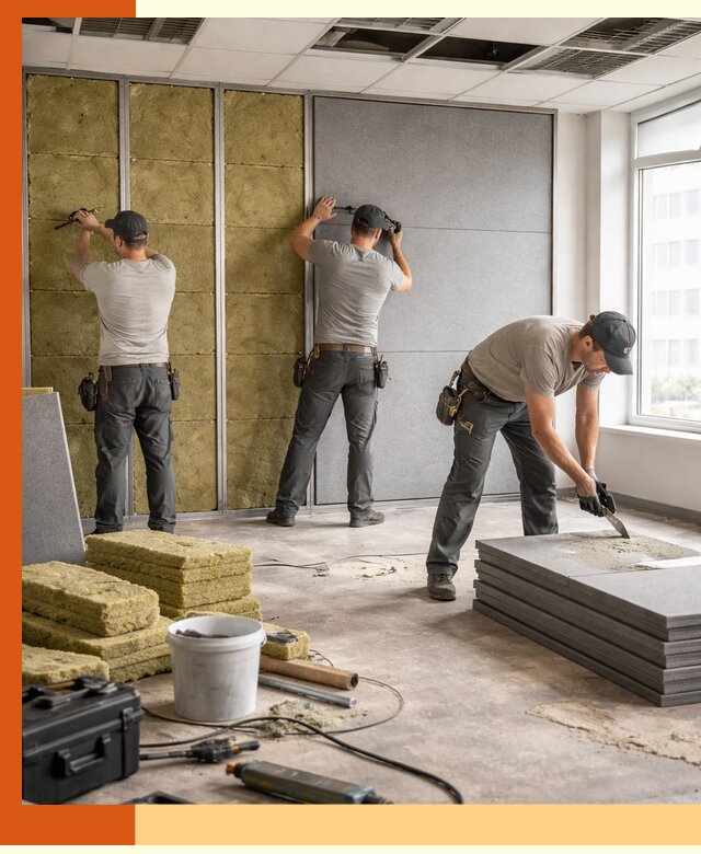 Профессиональная шумоизоляция офисов в Усинске для комфорта сотрудников