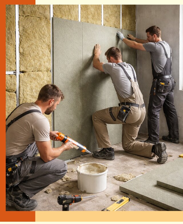 Профессиональная шумоизоляция стен в Усинске для квартир и домов