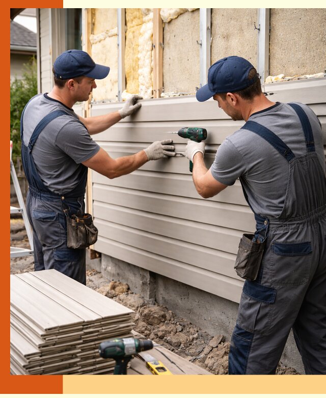 Монтаж сайдинга после утепления в Усинске качественно и надежно